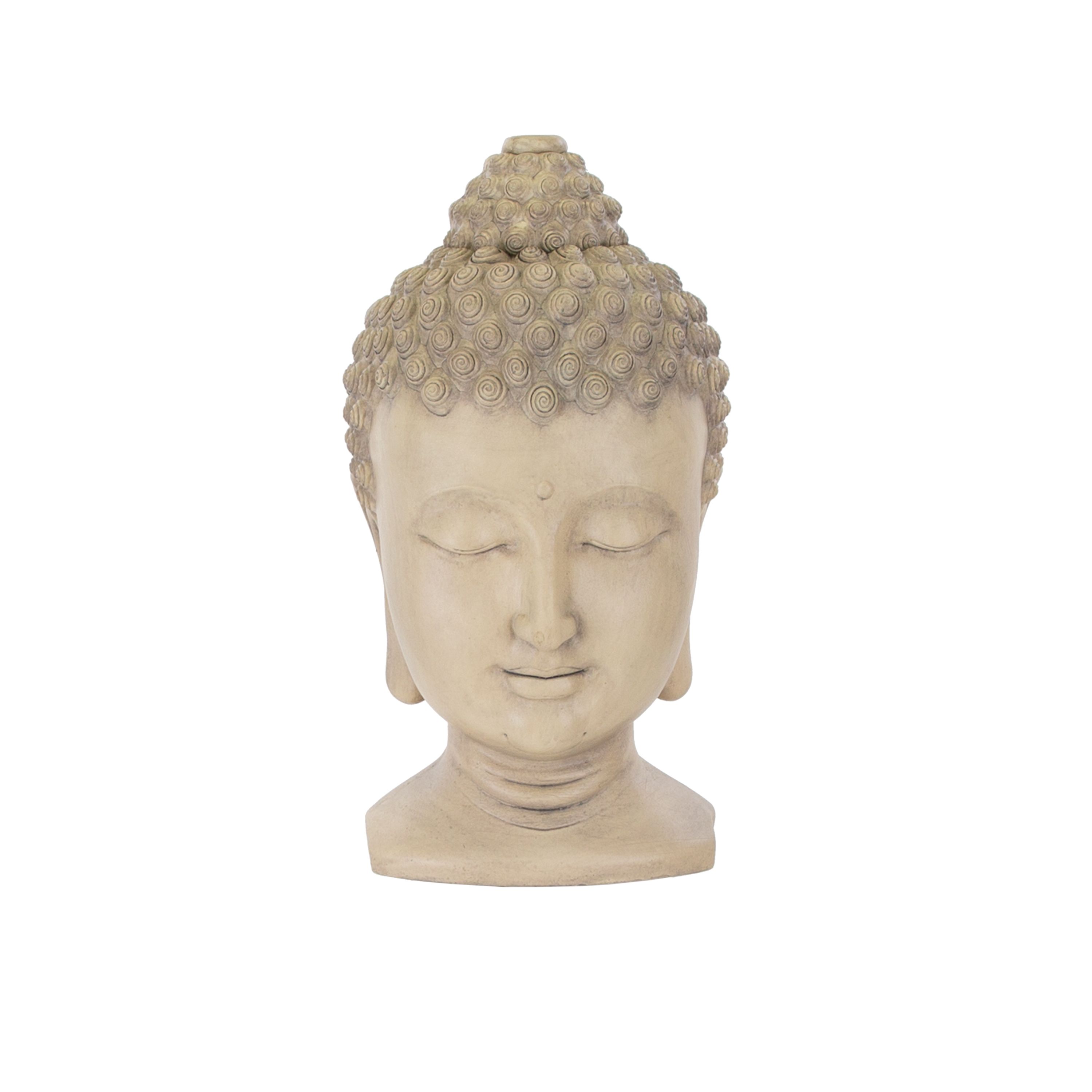 Terrastyle Cream Buddha head Garden ornament (H)46cm