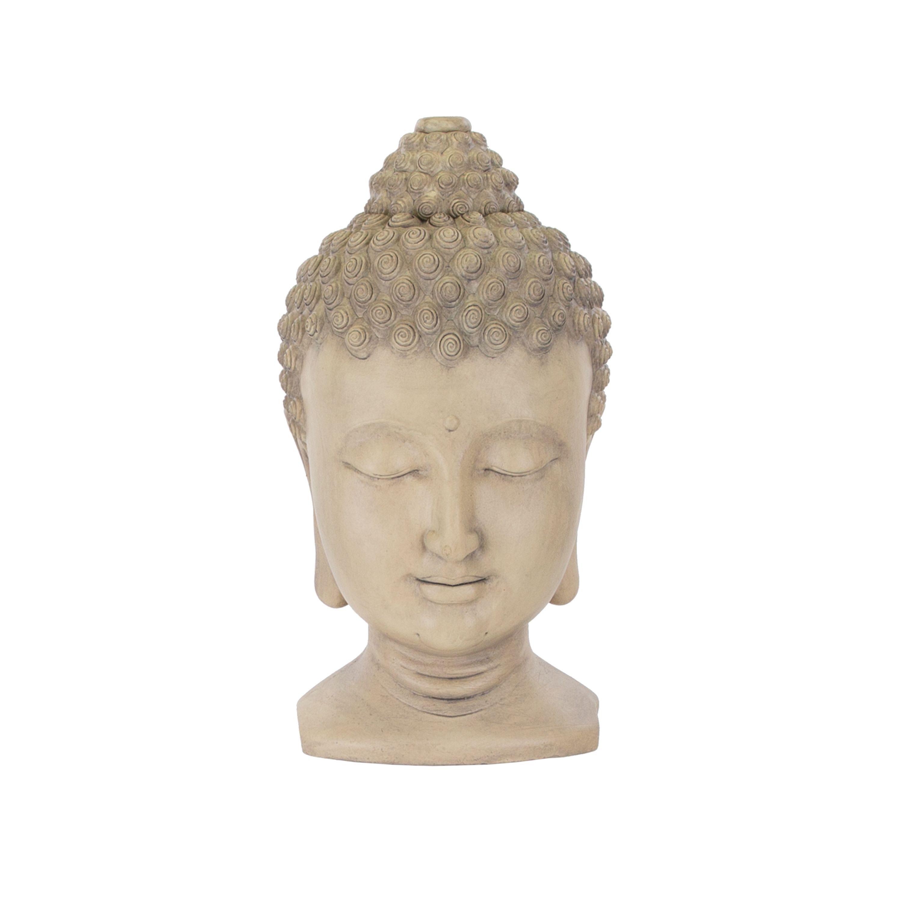 Terrastyle Cream Buddha head Garden ornament (H)46cm