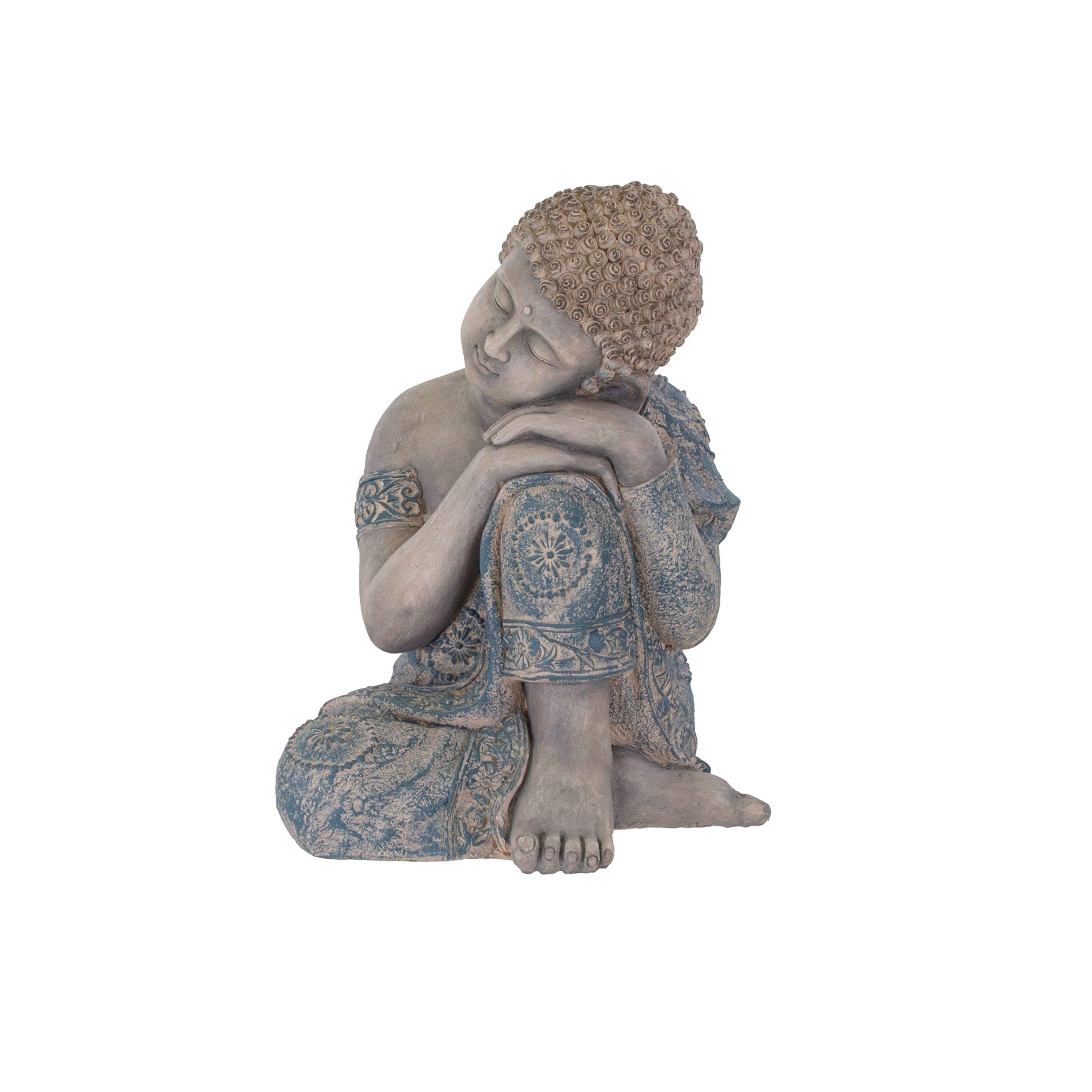 Terrastyle Grey & Blue Buddha Garden ornament (H)51cm