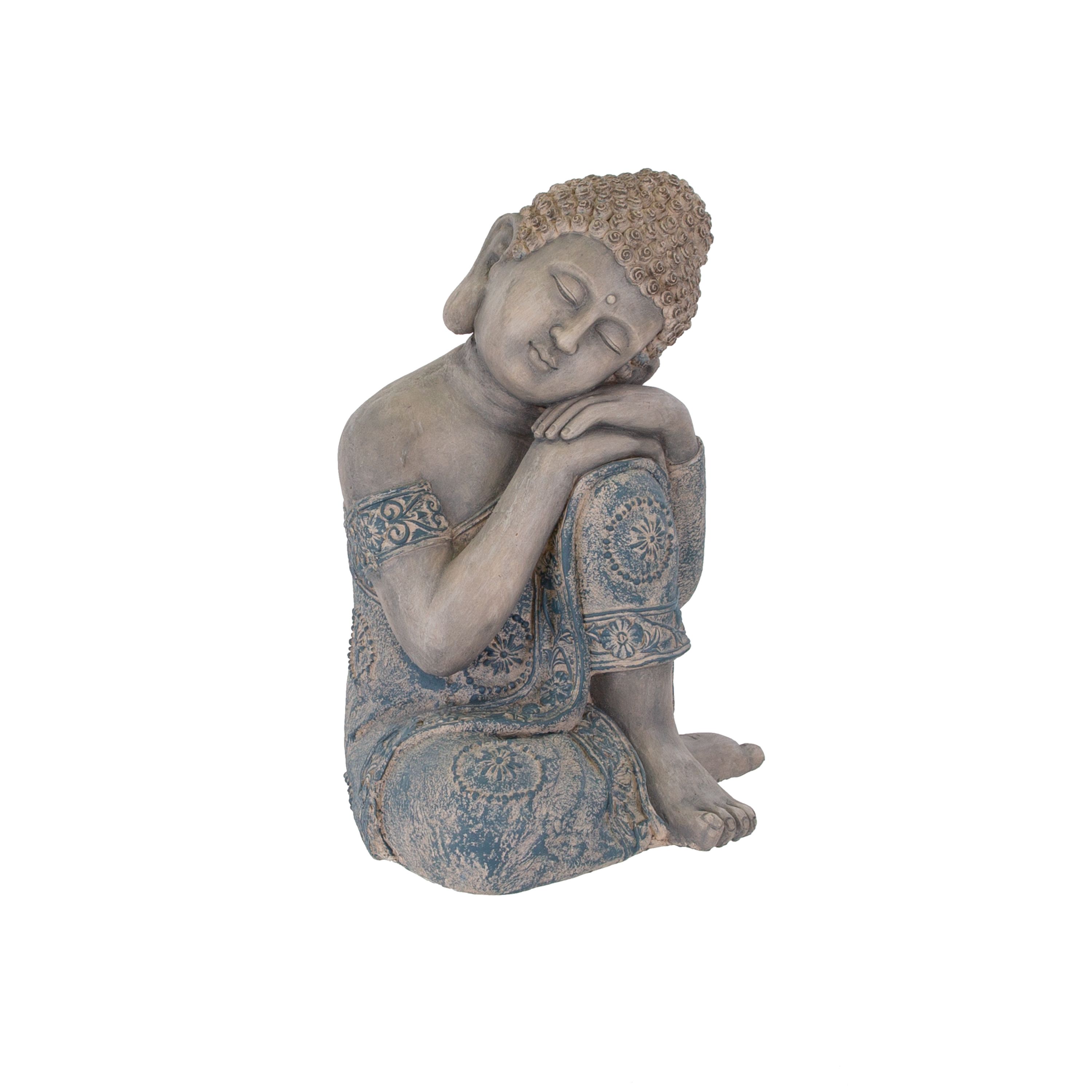 Terrastyle Grey & Blue Buddha Garden ornament (H)51cm