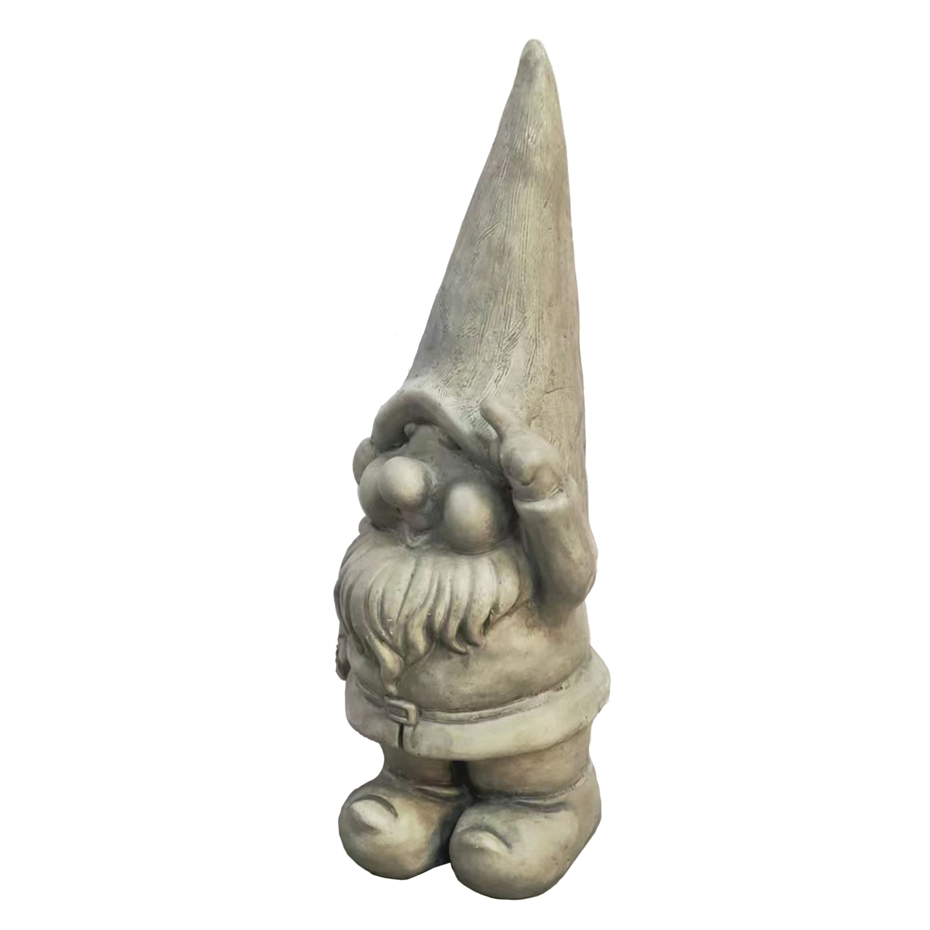 Terrastyle Grey Gnome Garden ornament (H)44.5cm