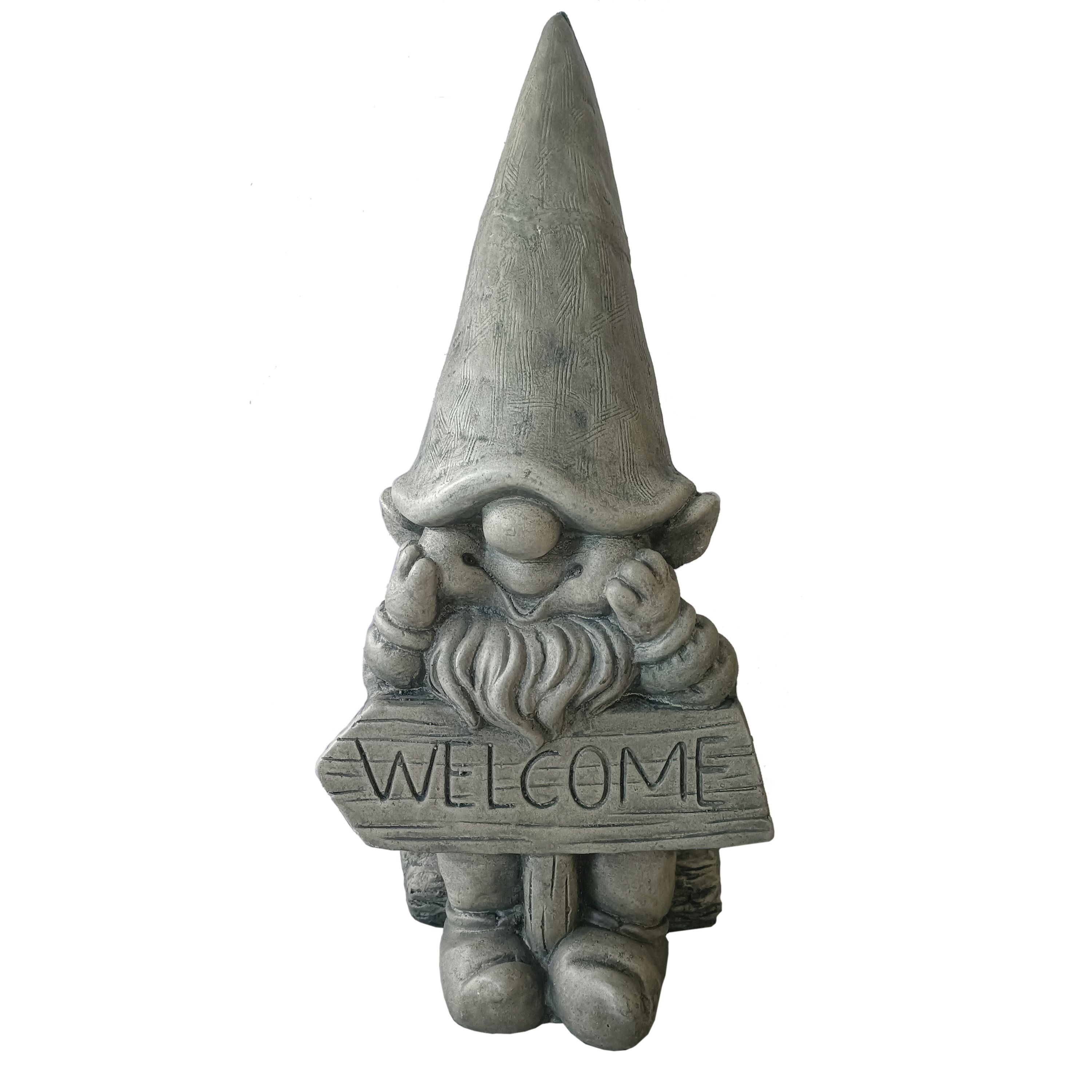 Terrastyle Grey Gnome Garden ornament (H)47.5cm