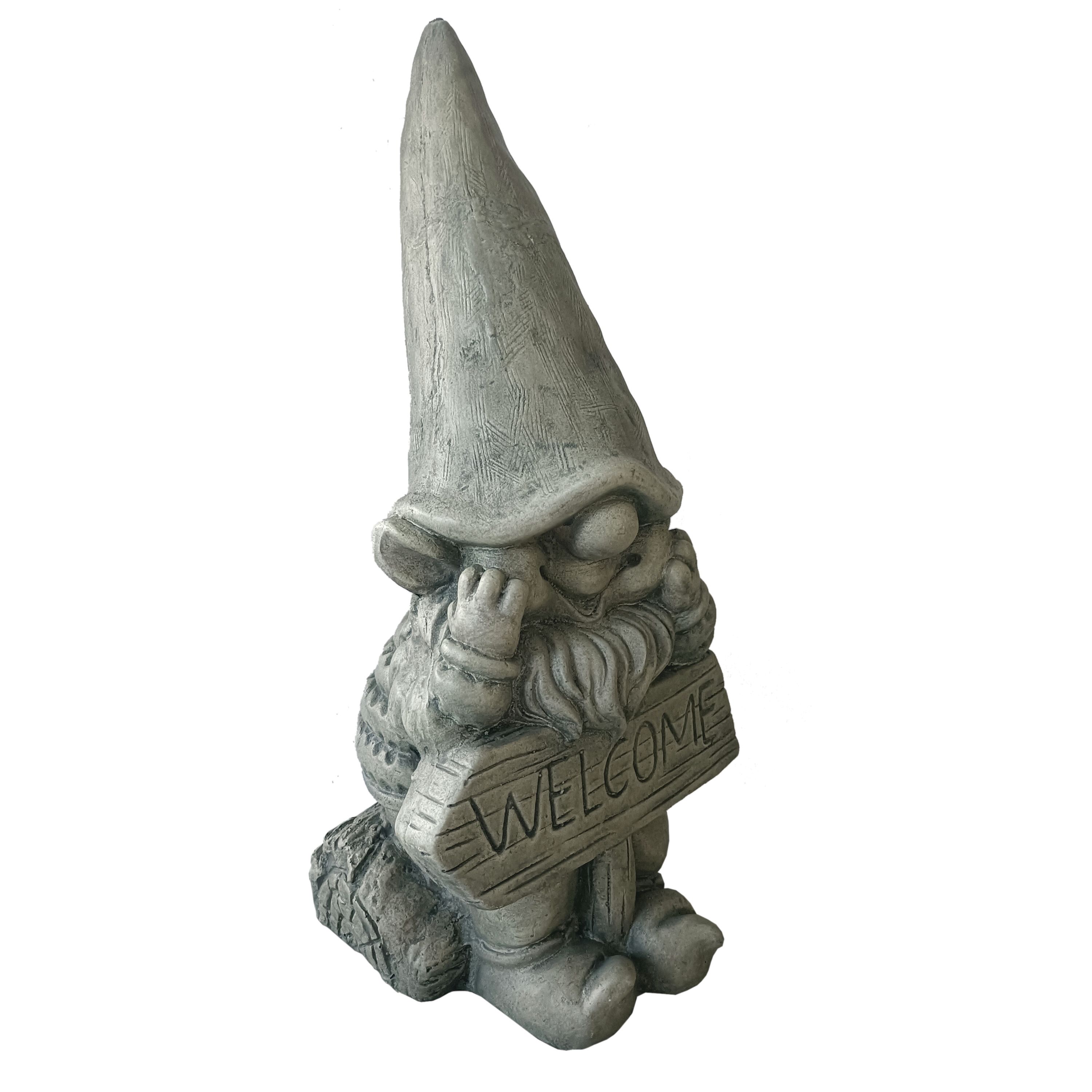 Terrastyle Grey Gnome Garden ornament (H)47.5cm