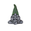 Terrastyle Grey, Green Polystone Gnome Garden ornament (H)43cm