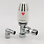 Terrier 662001 Chrome-plated Angled Thermostatic Radiator valve