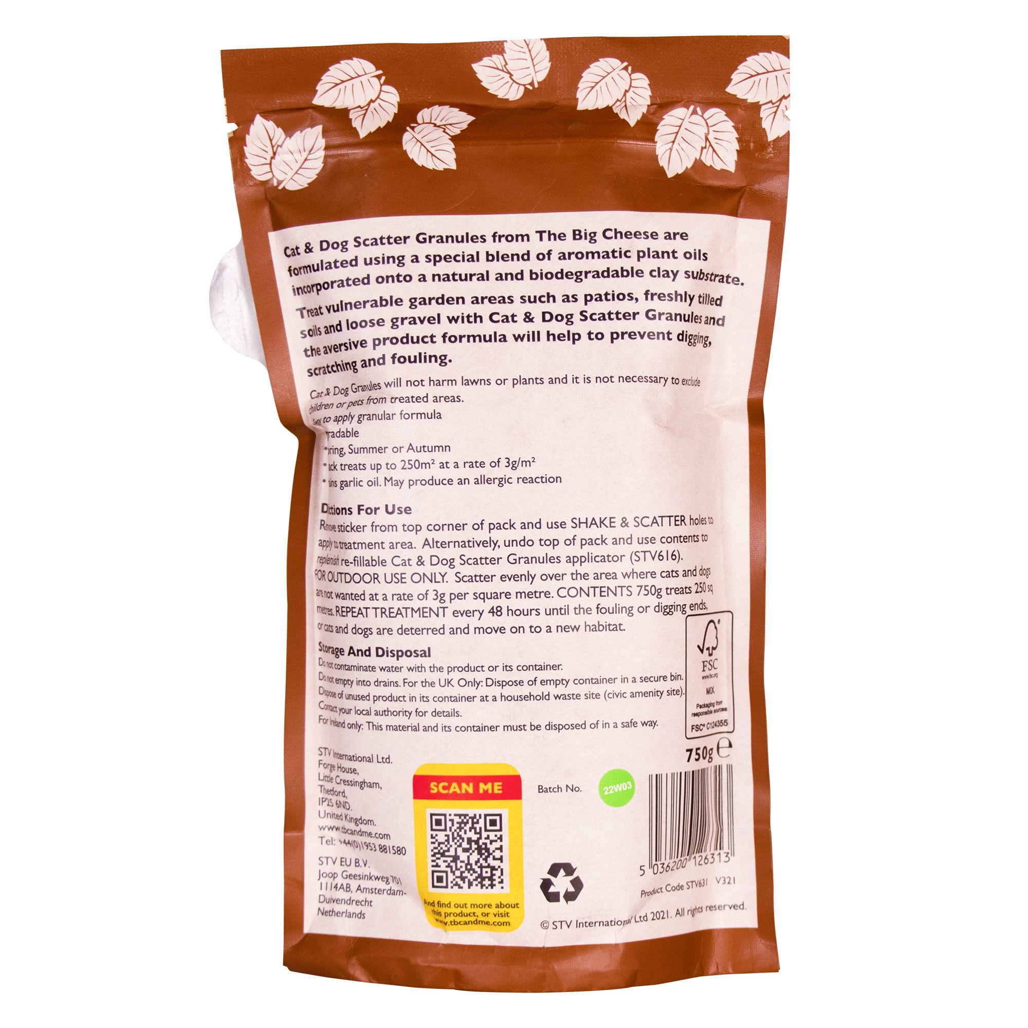 The Big Cheese Deterring Cats & Dogs Pest Granules