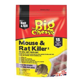 The Big Cheese Rat & mouse Rodent bait, Pack of 15