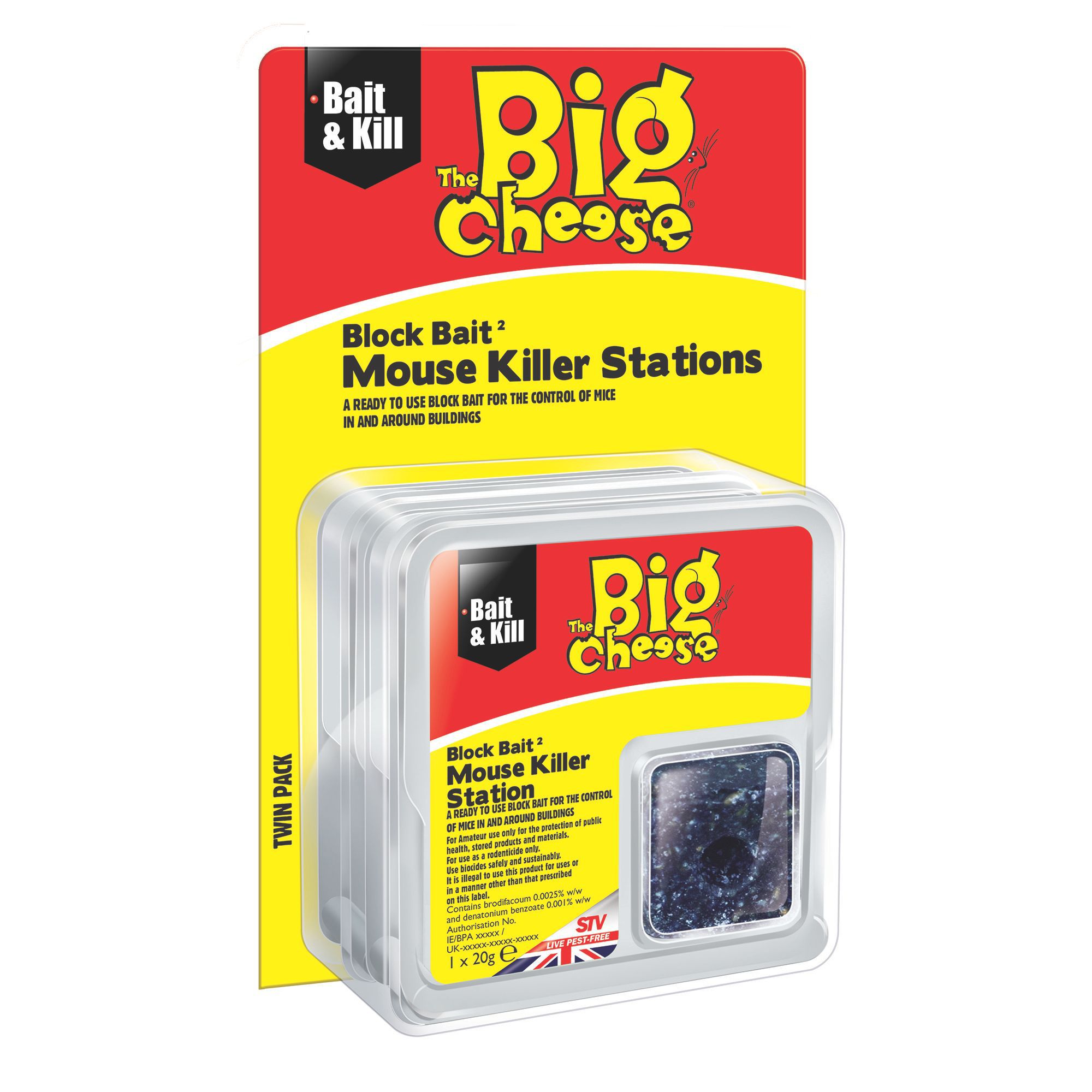 The Big Cheese Rodent bait station, Pack of 2