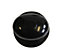 The House Nameplate Company Black Iron effect Iron Oval External Door knob (Dia)80mm