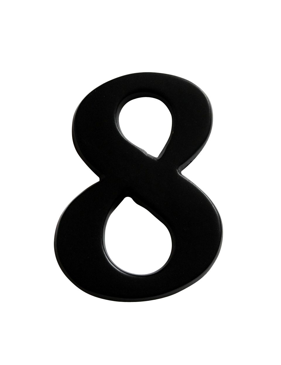 The House Nameplate Company Black Iron effect Metal Self-adhesive House number 8, (H)60mm (W)40mm