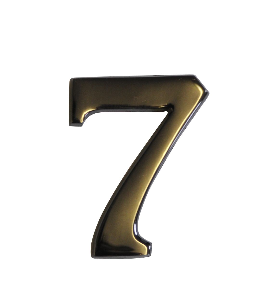 The House Nameplate Company Black Nickel effect Metal Self-adhesive House number 7, (H)60mm (W)40mm