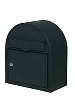 The House Nameplate Company Black Steel Post box, (H)380mm (W)330mm