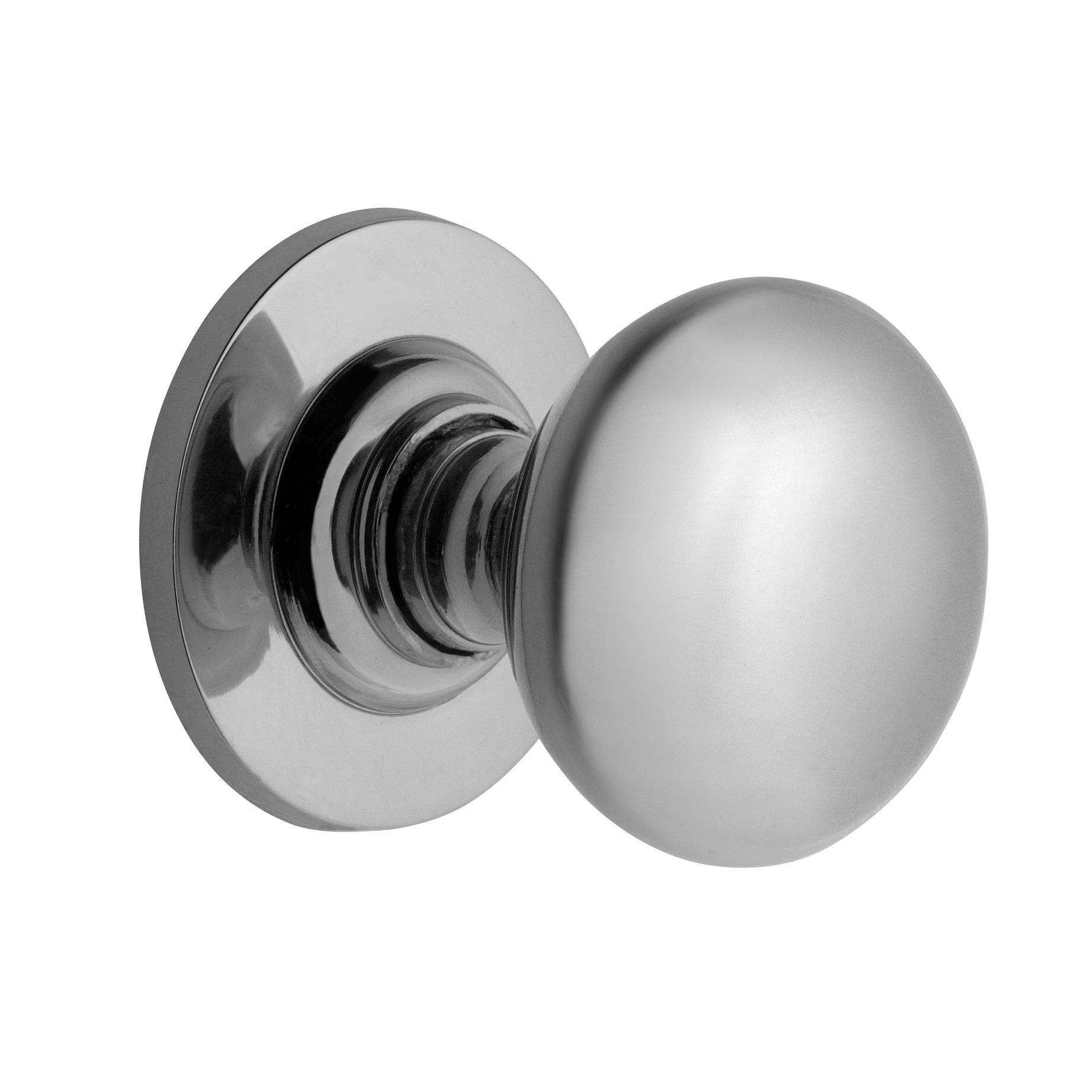 Round chrome shop door knobs