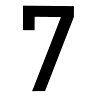 The House Nameplate Company Gloss Black PVC House number 7, (H)250mm (W)100mm