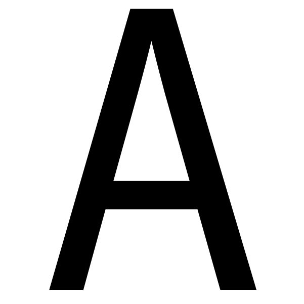The House Nameplate Company Gloss Black uPVC Self-adhesive House letter A, (H)60mm (W)40mm