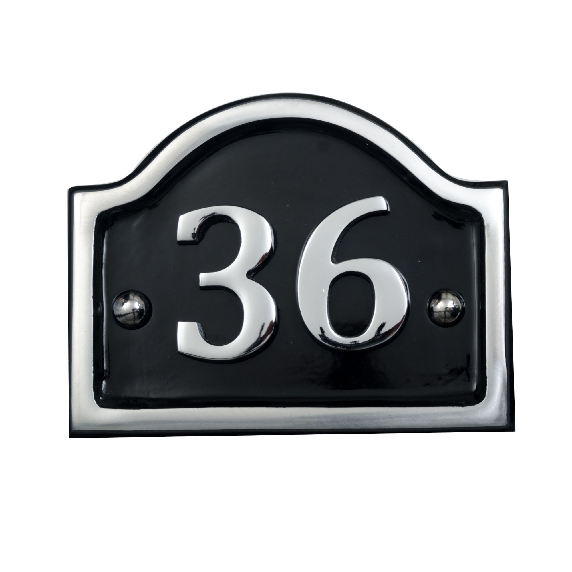 The House Nameplate Company Polished Aluminium House Number 37 H 115mm W 115mm Tradepoint