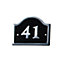 The House Nameplate Company Polished Black Aluminium House number 41, (H)120mm (W)160mm