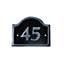 The House Nameplate Company Polished Black Aluminium House number 45, (H)120mm (W)160mm