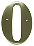 The House Nameplate Company Polished Brass House number 0, (H)150mm (W)85mm