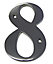 The House Nameplate Company Polished Chrome effect Brass House number 8, (H)150mm (W)85mm