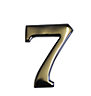 The House Nameplate Company Polished Chrome-plated Metal Self-adhesive House number 7, (H)60mm (W)40mm