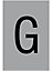 The House Nameplate Company Silver effect uPVC Self-adhesive House letter G, (H)60mm (W)40mm