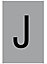 The House Nameplate Company Silver effect uPVC Self-adhesive House letter J, (H)60mm (W)40mm