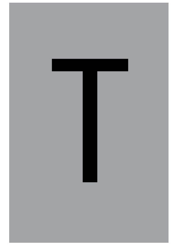 The House Nameplate Company Silver effect uPVC Self-adhesive House letter T, (H)60mm (W)40mm