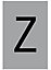 The House Nameplate Company Silver effect uPVC Self-adhesive House letter Z, (H)60mm (W)40mm