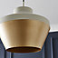 The Lighting Edit Dina Matt Ivory Brass effect Pendant ceiling light, (Dia)320mm