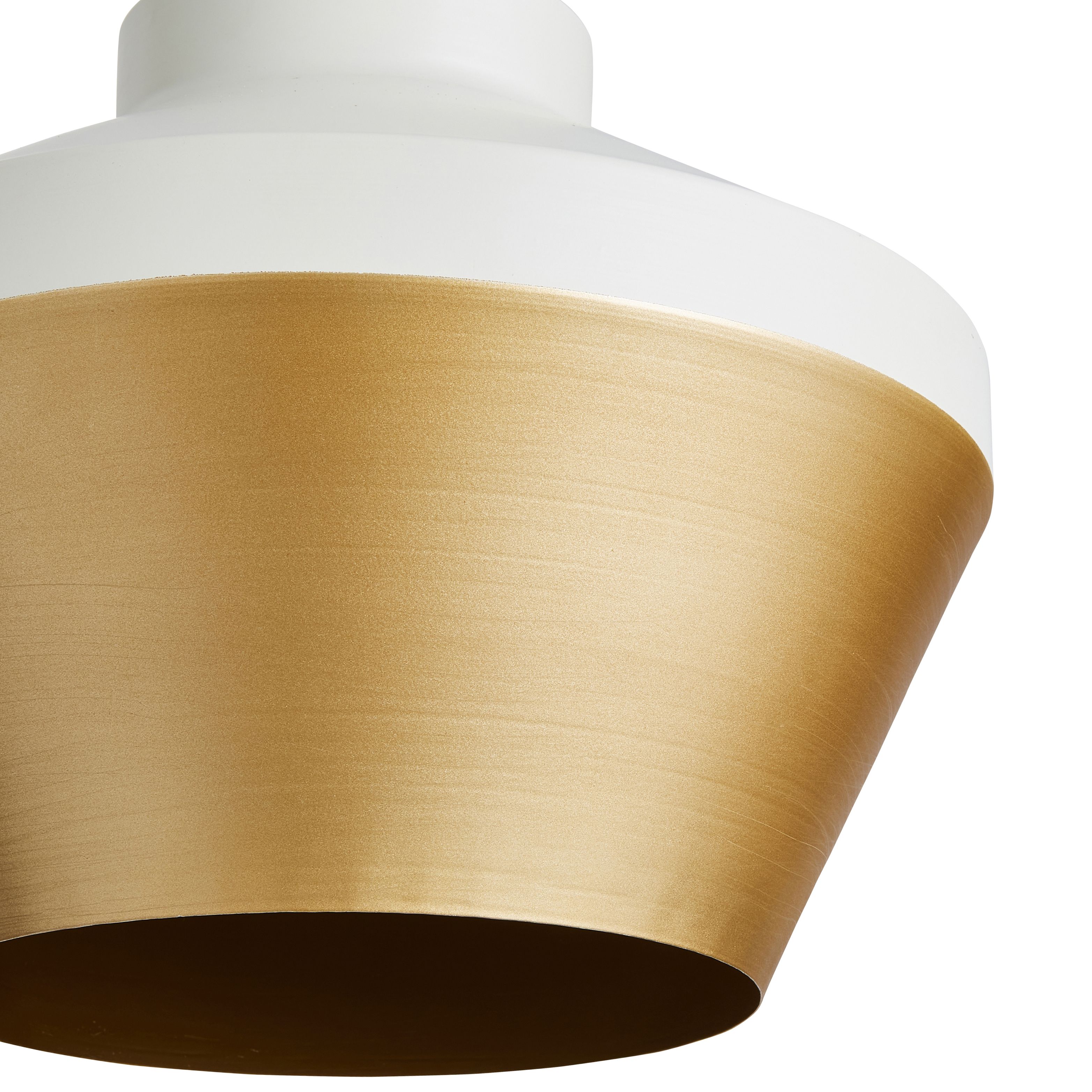 The Lighting Edit Dina Matt Ivory Brass effect Pendant ceiling light, (Dia)320mm