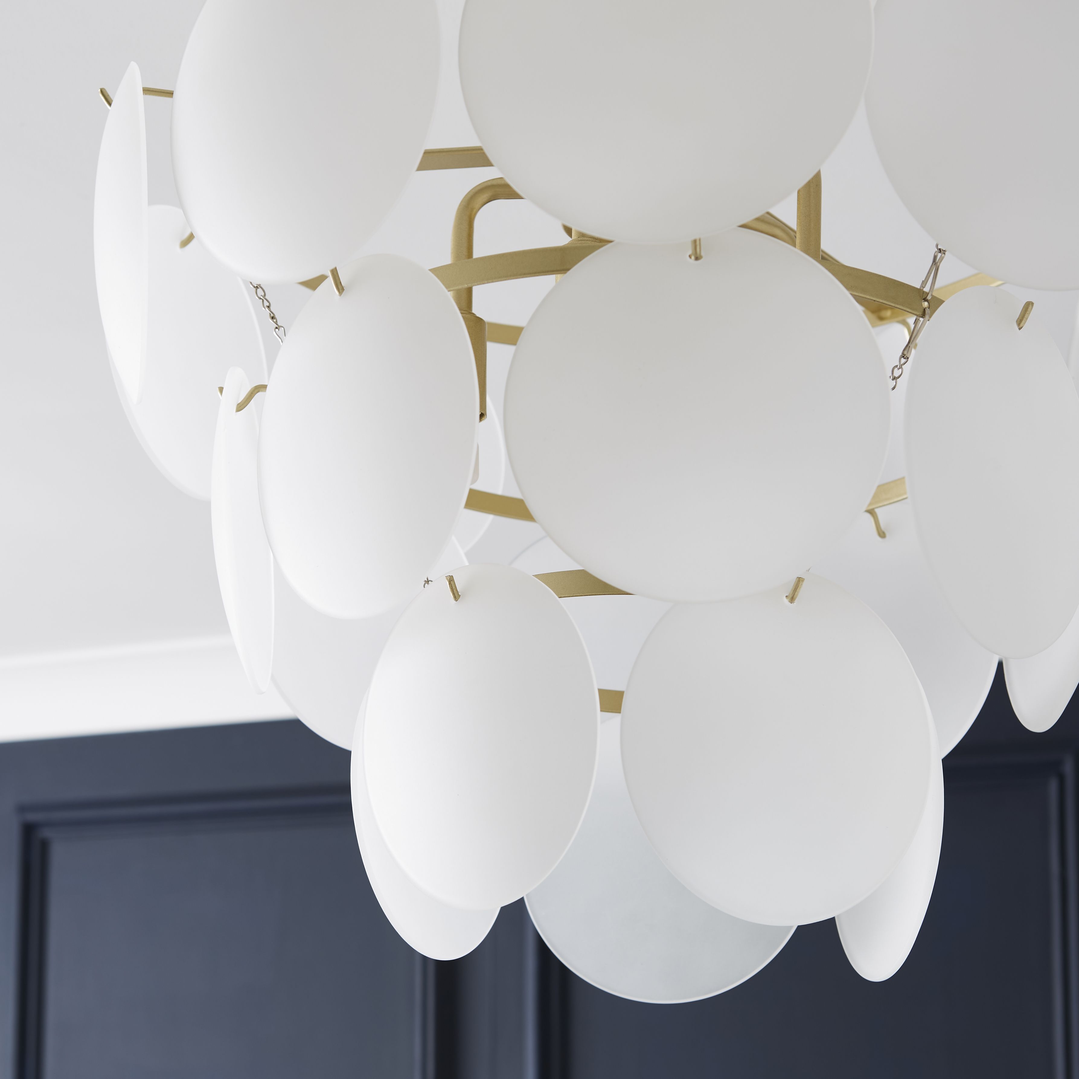 The Lighting Edit Dyna Panel Satin Bronze effect Pendant ceiling light, (Dia)320mm
