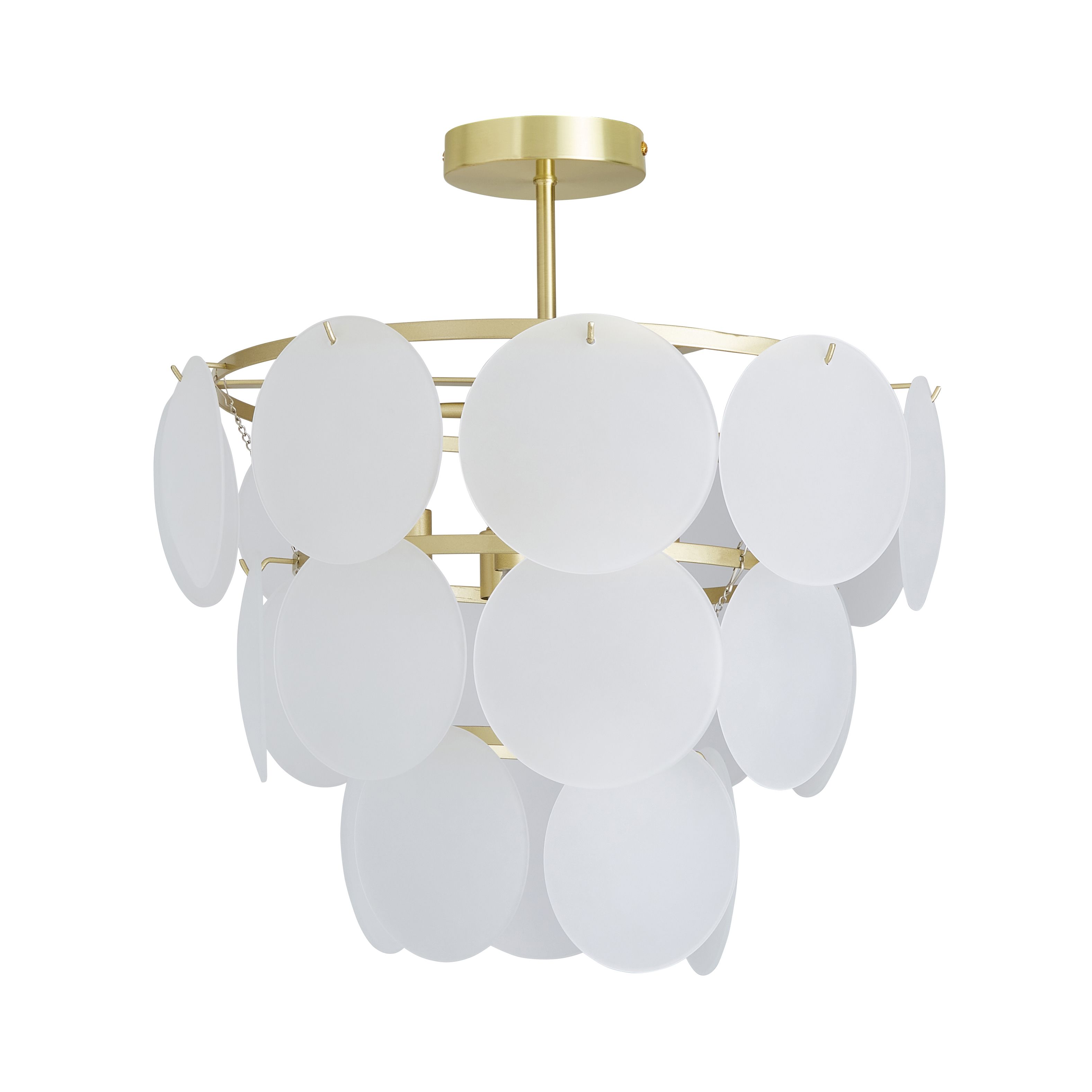 The Lighting Edit Dyna Panel Satin Bronze effect Pendant ceiling light, (Dia)320mm