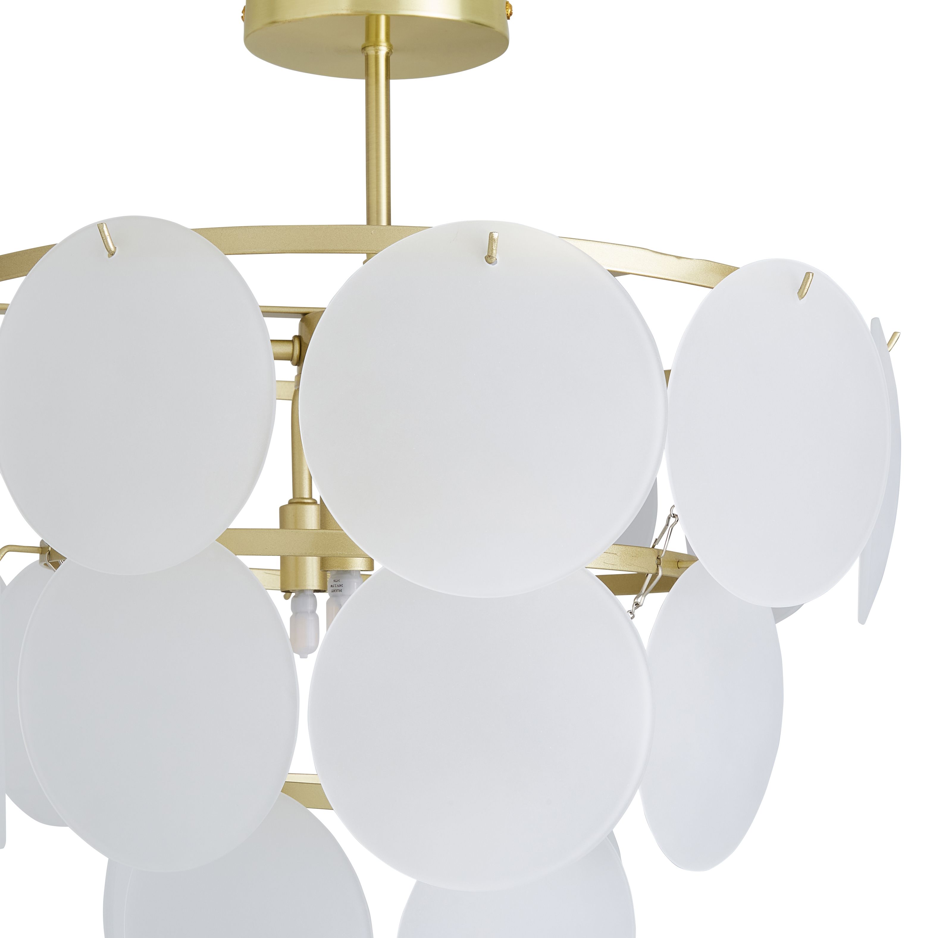 The Lighting Edit Dyna Panel Satin Bronze effect Pendant ceiling light, (Dia)320mm