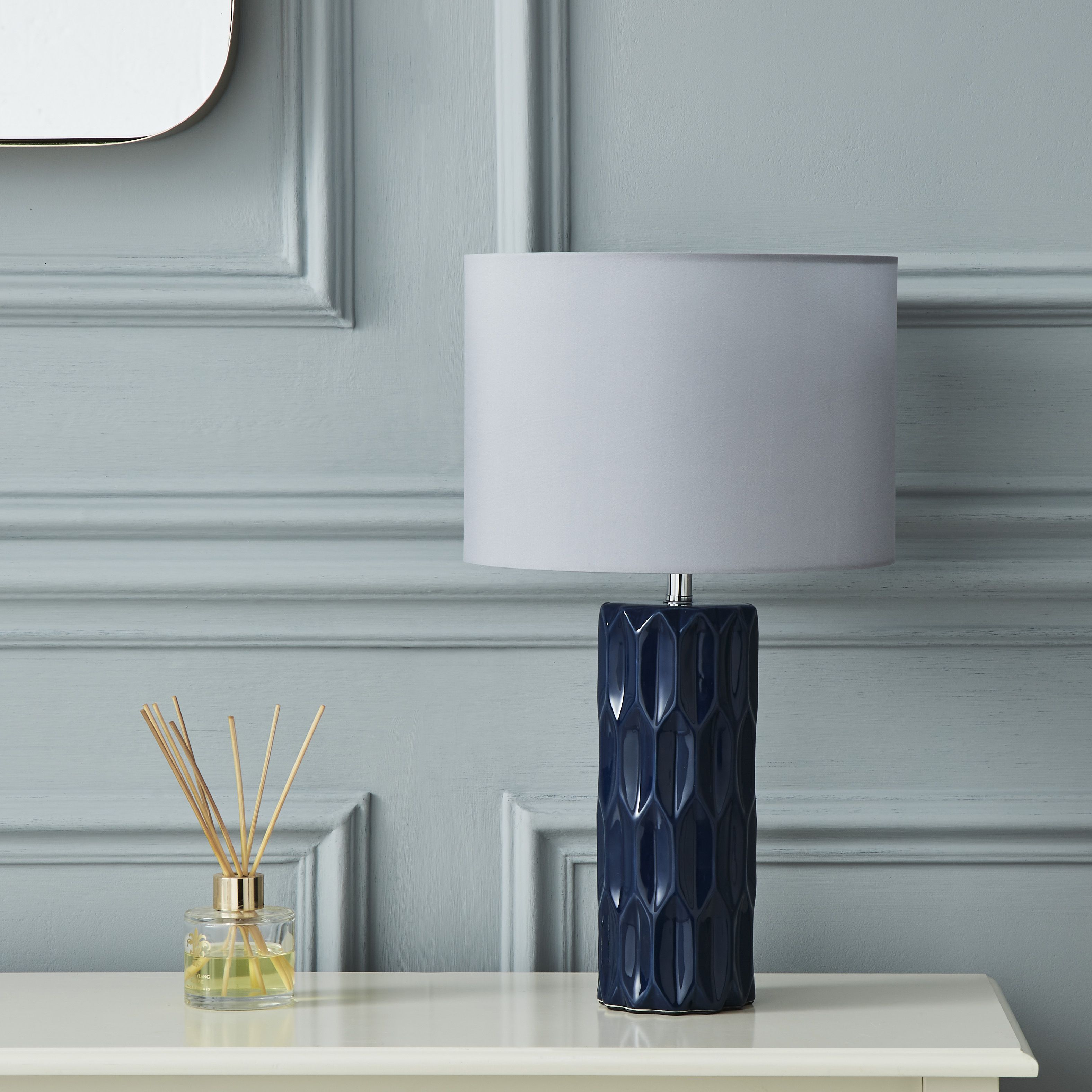 Navy store bedside lamps