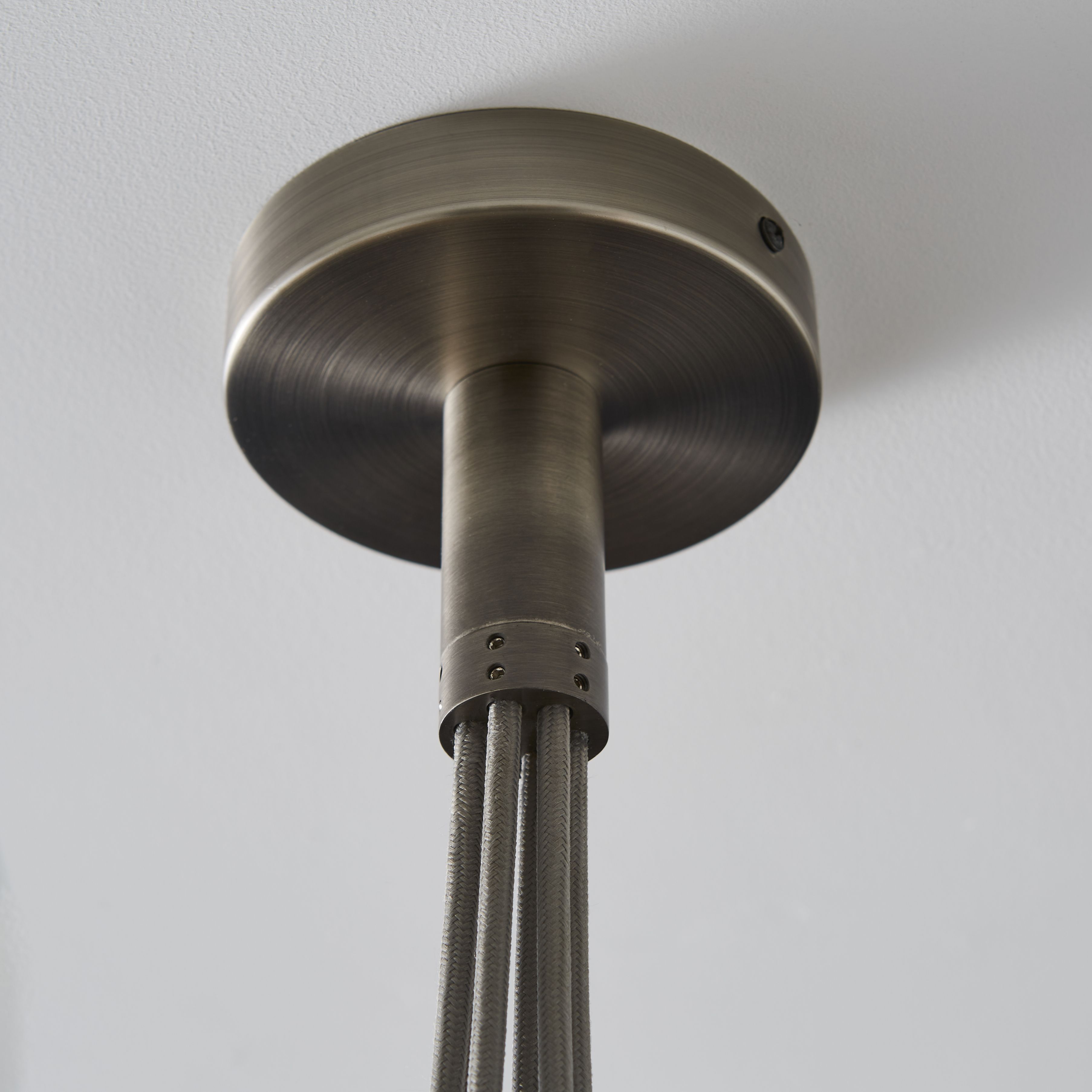 The Lighting Edit Massalia Matt Pewter effect 6 Lamp Pendant ceiling light, (Dia)500mm