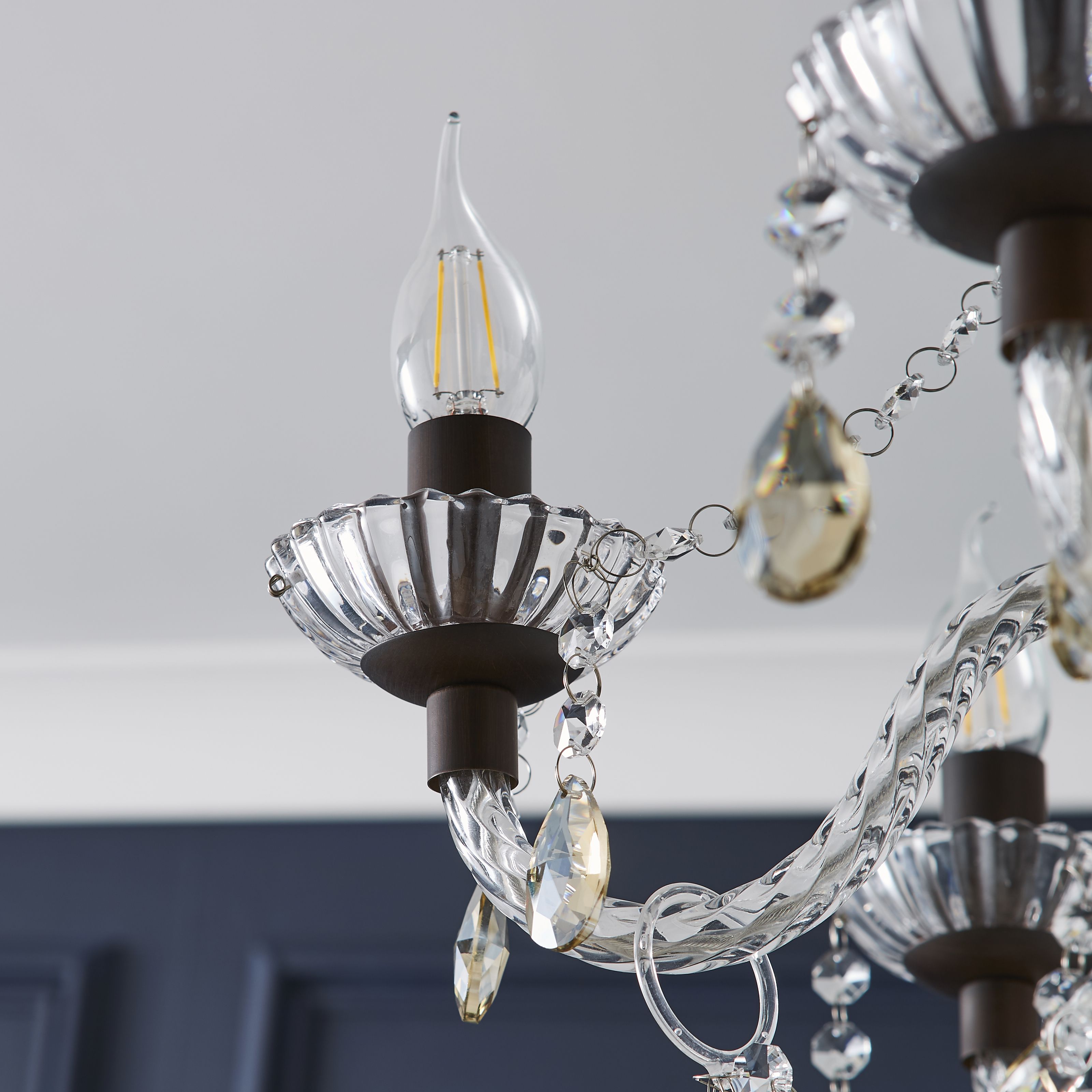 The Lighting Edit Mia Matt bronze effect 6 Lamp Pendant ceiling light, (Dia)540mm