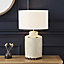 The Lighting Edit Musa Ivory Cylinder Table lamp