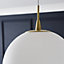 The Lighting Edit Opal Ball Gloss Brass effect Pendant ceiling light, (Dia)300mm