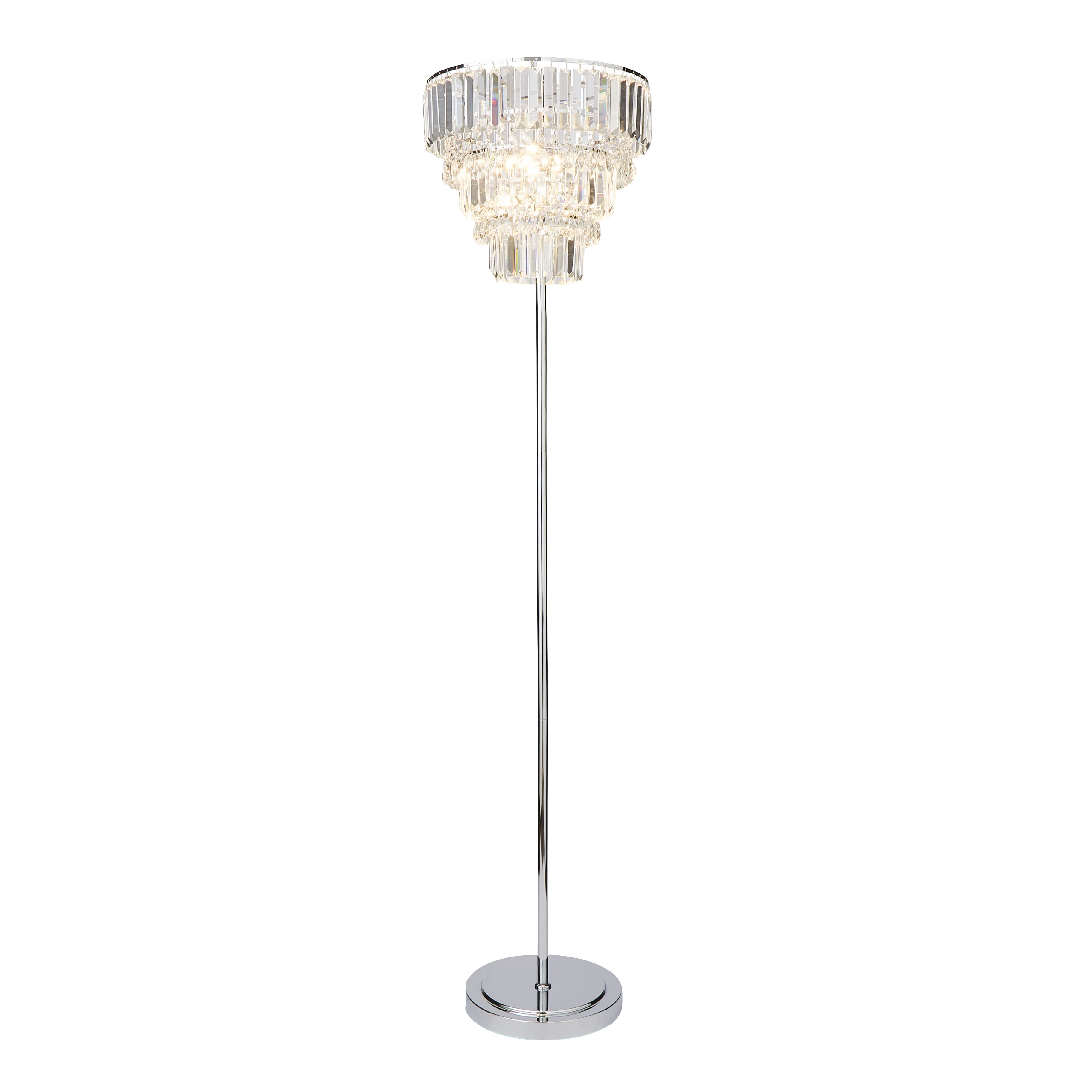 The Lighting Edit Schorr Crystal Chrome effect Floor lamp