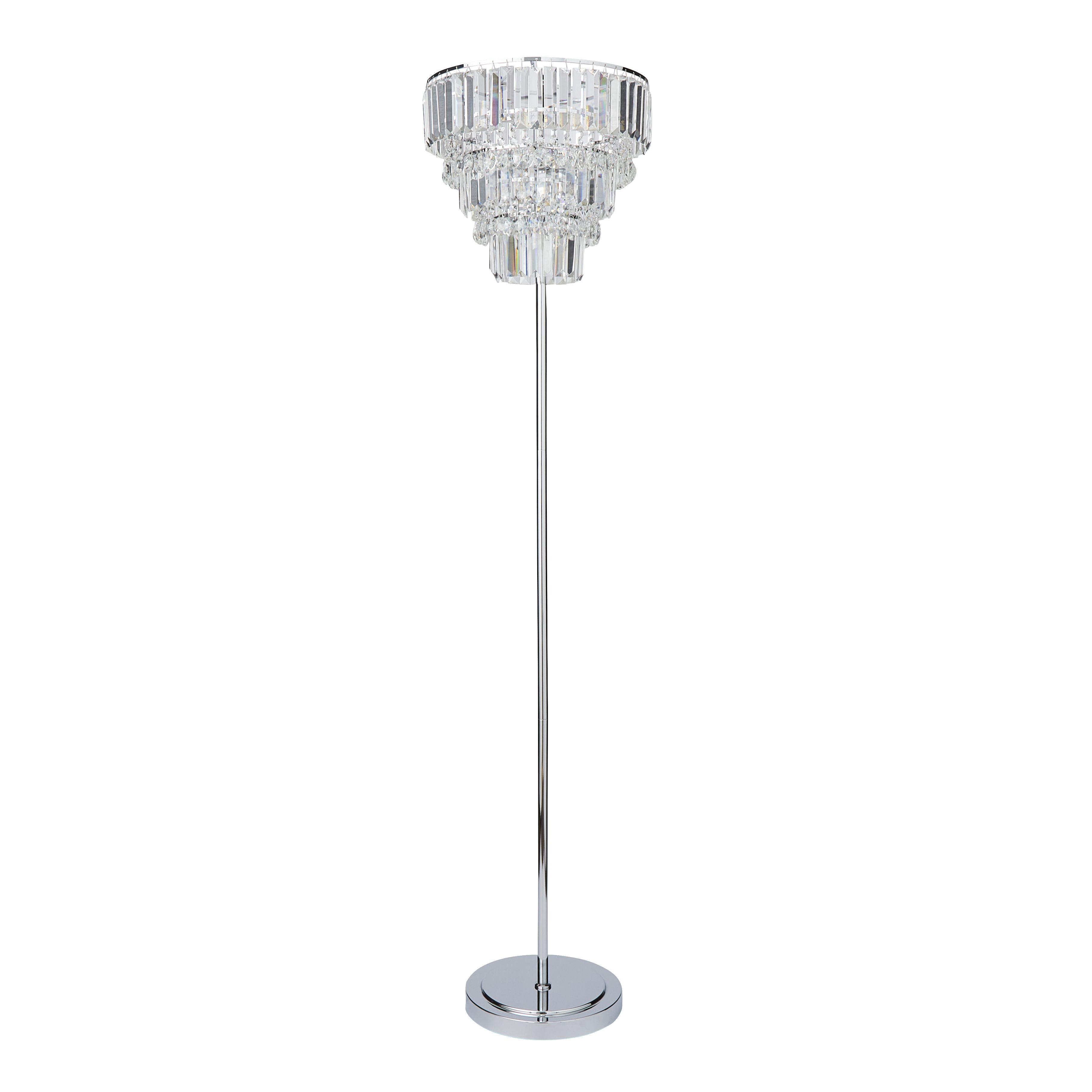 The Lighting Edit Schorr Crystal Chrome effect Floor lamp