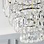 The Lighting Edit Schorr Easyfit Glass & metal Chrome effect Ceiling light