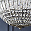 The Lighting Edit Tolli Crystal Matt pewter effect Pendant ceiling light, (Dia)440mm