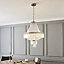 The Lighting Edit Tolo Gloss polished nickel effect 5 Lamp Pendant ceiling light, (Dia)500mm