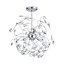 The Lighting Edit Tula Crystal spiral Chrome effect 4 Lamp Large Ceiling light