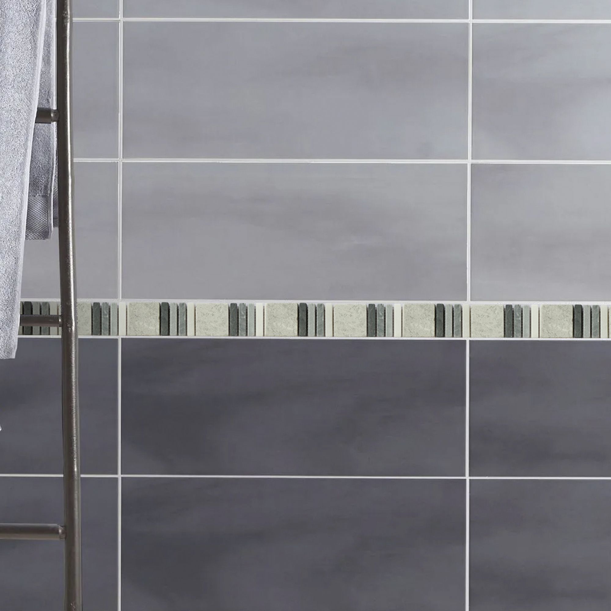 Thebes Beige Flat Marble effect Natural stone Border tile, (L)300mm (W)50mm