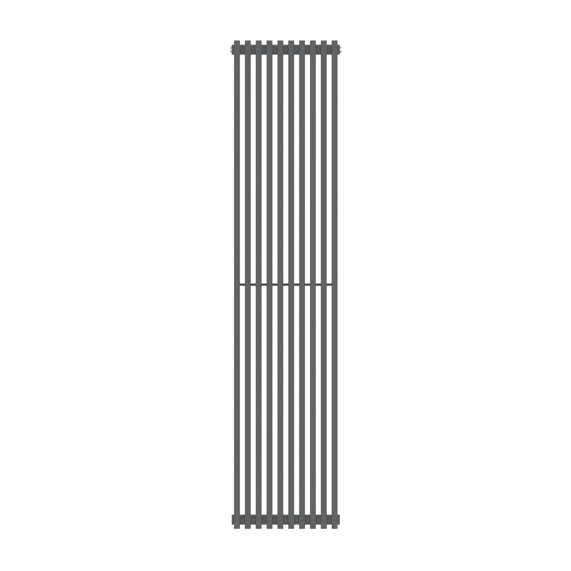 Thorpe Anthracite Vertical Designer Radiator, (W)400mm x (H)1800mm