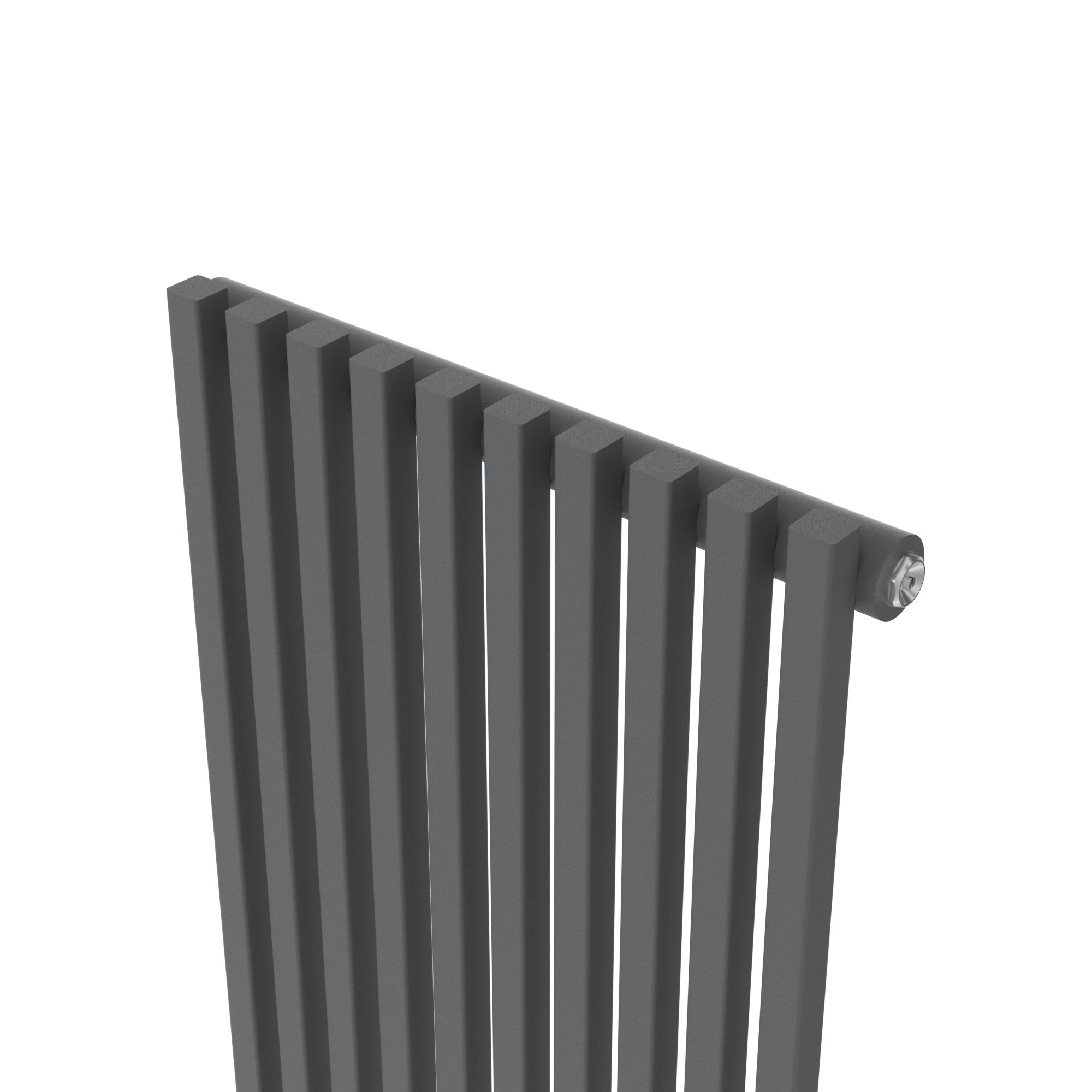 Thorpe Anthracite Vertical Designer Radiator, (W)400mm x (H)1800mm