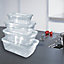 Thumbs Up Clip seal Clear Food storage set, Set of 4