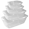 Thumbs Up Clip seal Clear Food storage set, Set of 4